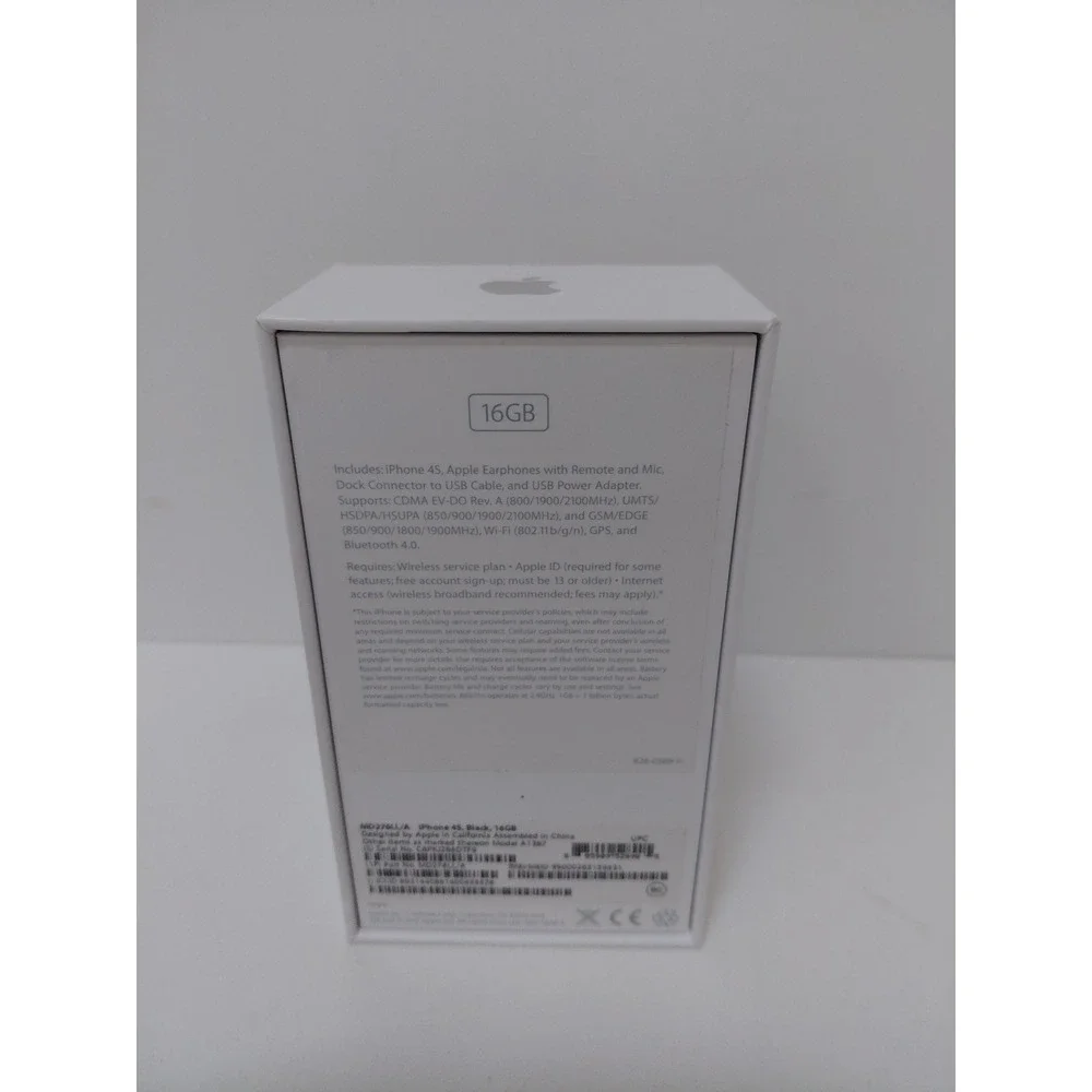 Apple iPhone 4S 16GB Black Empty Original Retail Box with Documentation BOX ONLY